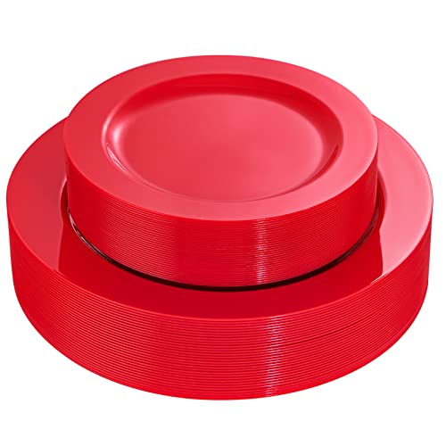 60PCS Plastic Plates set