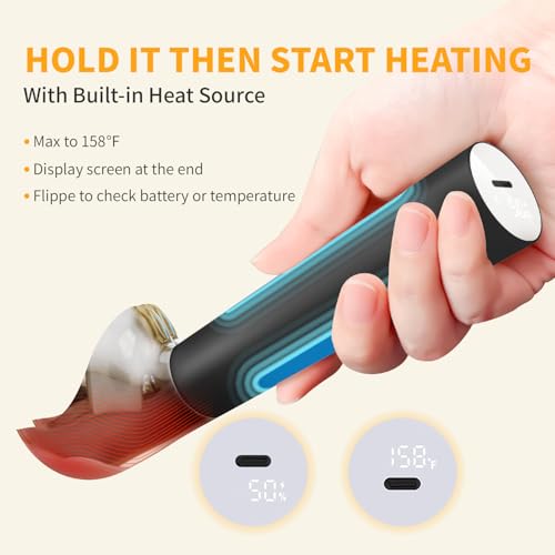 Heated Spoon for Hard Ice Cream Electric Preheated Spoons up to 100 Degrees Fahrenheit Self