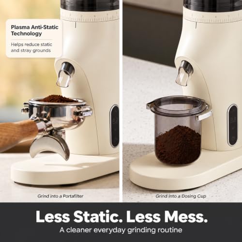 Electric Coffee Grinder (Cream White)