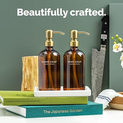 Glass Soap Dispenser Set