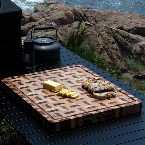 3D Zigzag Pattern End Grain Cutting Board (Maple XL)