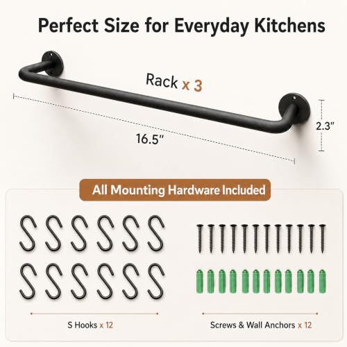 Steel Made Kitchen Utensil Rack Organizer Wall