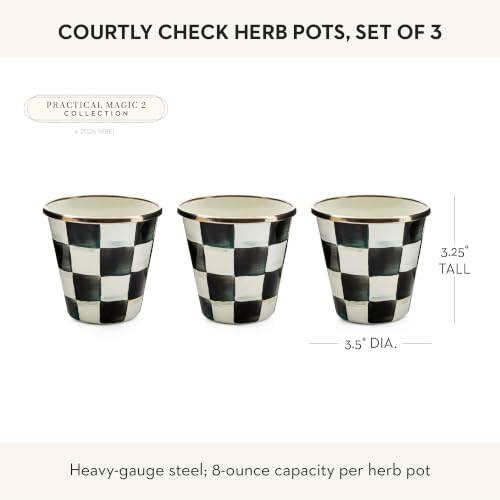 Enamel Herb Pots