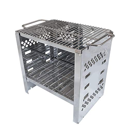 CAMPINGMOON Portable Campfire Grill Grate 304 Stainless Steel B5