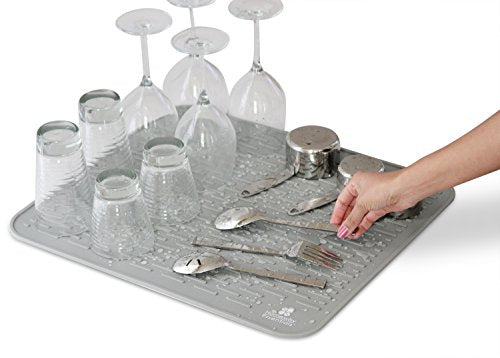 Silicone Dish Drying Mat (24" x 30" / Gray)