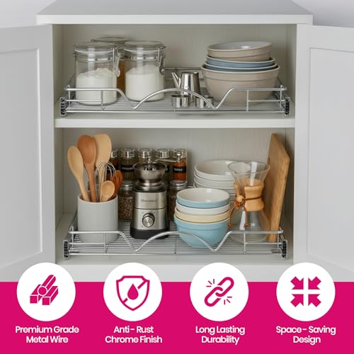 Hold N’ Storage Pull Out Cabinet Drawer Organizer