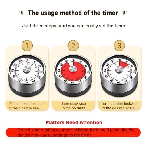 Visual Timer for Cooking Classroom (Black)