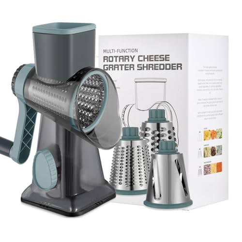 Cheese Grater Hand Crank Rotary Cheese Grater with Handle