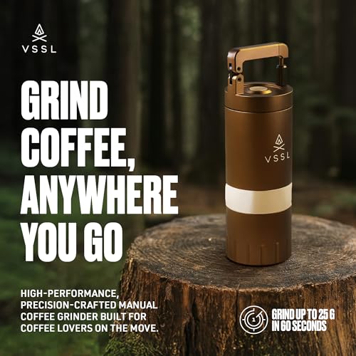 VSSL Java G25】Premium Manual Coffee Grinder (Bronze / 25 Gram Standard)