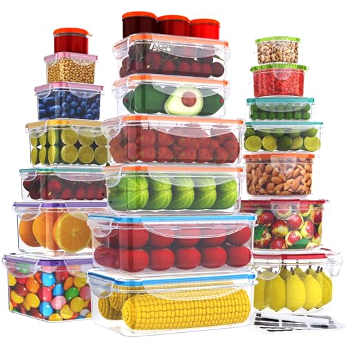 50 Pcs Large Food Storage Containers with Lids Airtight