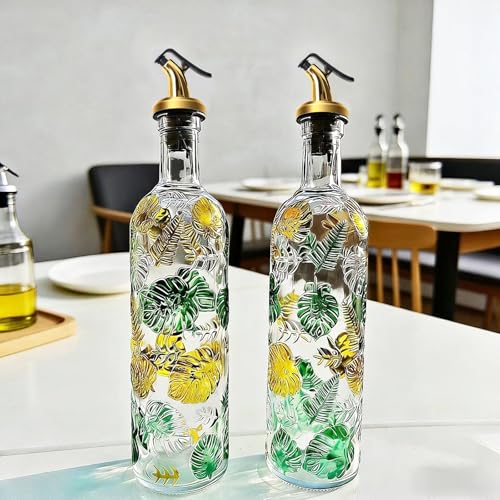 1 Pcs Olive Oil Dispenser Bottle for Kitchen (One colorful circle)