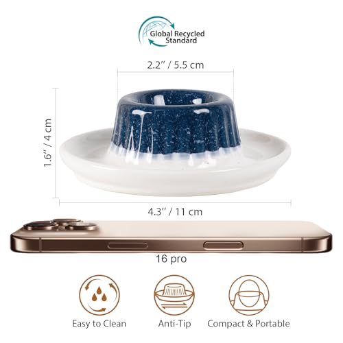 Ceramic Egg Cup Dish Tray Set of 2