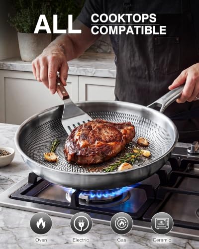 Titanium Pans for Cooking (Titanium / 8+10+12-Inch)