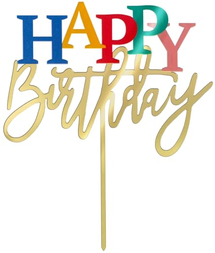 Acrylic Happy Birthday Cake Topper