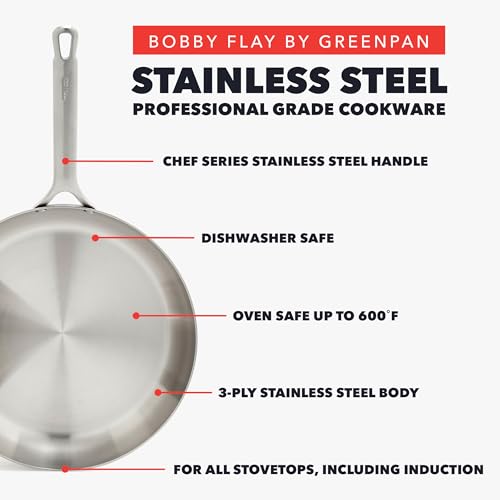 x Bobby Flay 10 Piece Stainless Steel Cookware Set