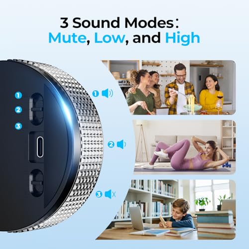 USB Rechargeable Magnetic Kitchen Timer for Cooking (Silver)