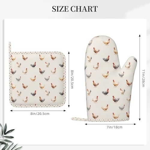 Oven Mitts and Pot Holders Set (A093)