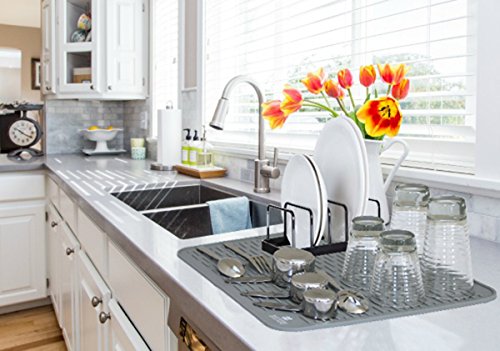 Silicone Dish Drying Mat (Extra Large / Gray)