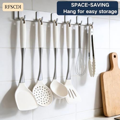 White Silicone Cooking Utensils Set (White)
