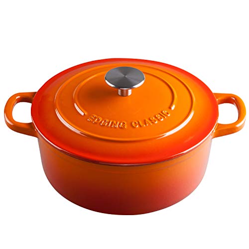Enameled Dutch Ovens Cast Iron Dutch Oven Pot with Lid for Bread Baking