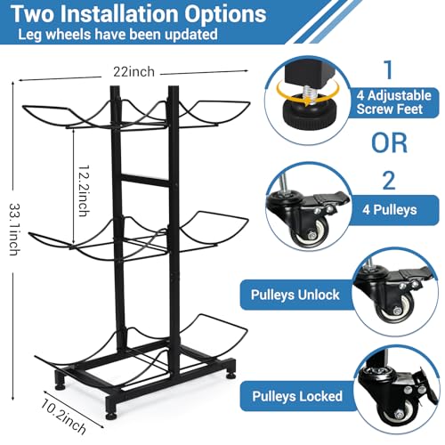 5 Gallon Water Bottle Holder with 4 Wheels