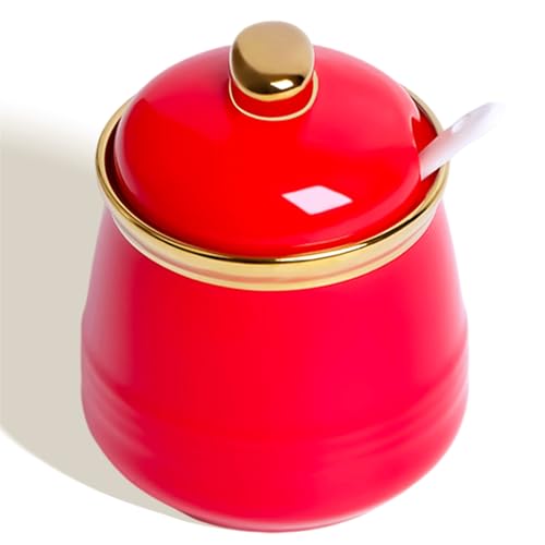 12oz Sugar Bowl with Lid and Spoon