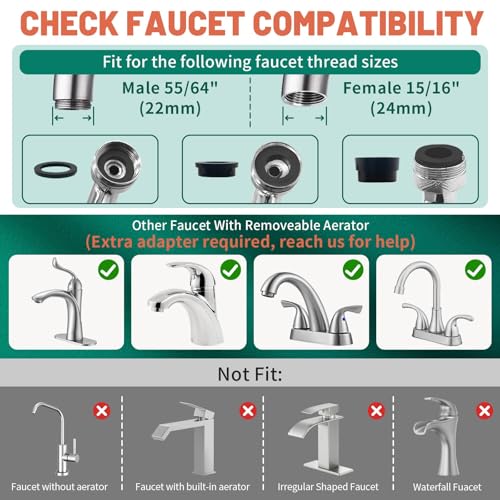 Swivel Faucet Extender Sink Aerator Water Filter