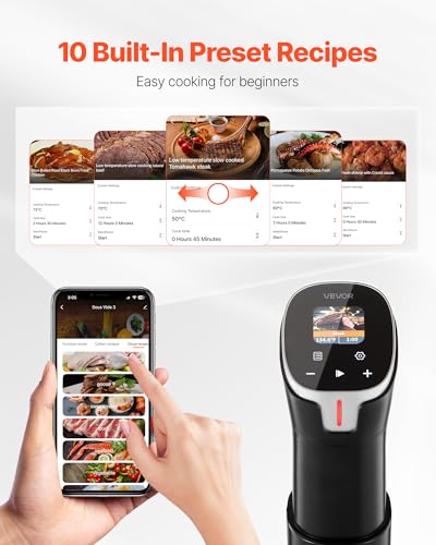 Sous Vide Precision Cooker (3.03 x 3.39 x 15.2 inch / 77 x 86 x 386 mm / Wifi-Color screen)