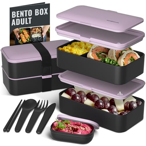 Premium Bento Box Adult Lunch Box with Compartments for Women & Men