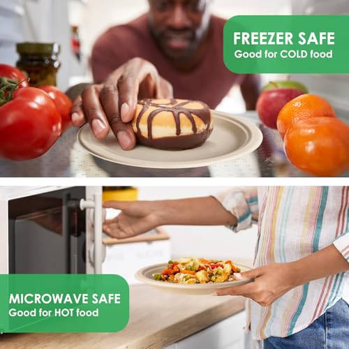 Compostable Paper Plates Dessert Dinner Plates Disposable Heavy