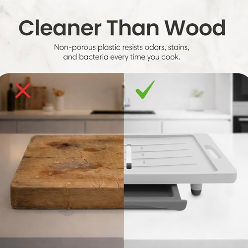 Large Cutting Board (Gray / 20.3"L x 13"W)