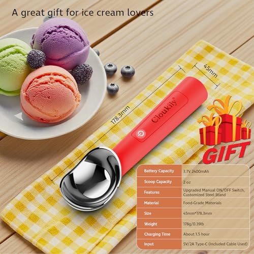 Heated Ice Cream Scoop Electric Icecream Scooper