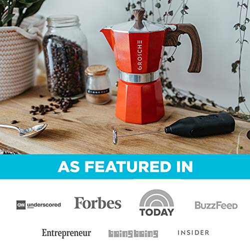 Milano Stovetop Espresso Maker Moka Pot 3 espresso Cup (3 espresso cups / Red)