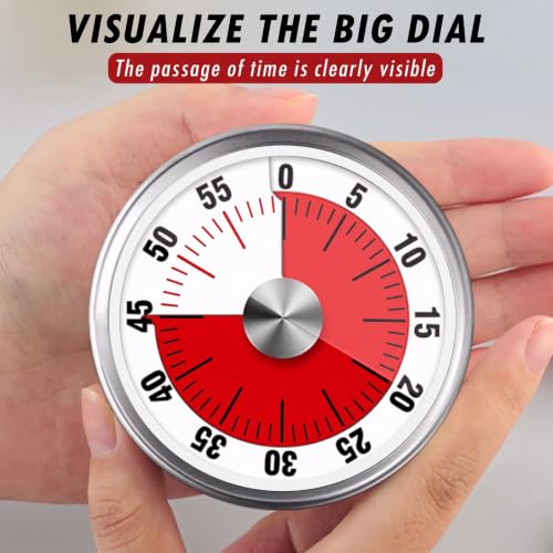 Visual Kitchen Timer for Cooking and Kids with Loud Alarm