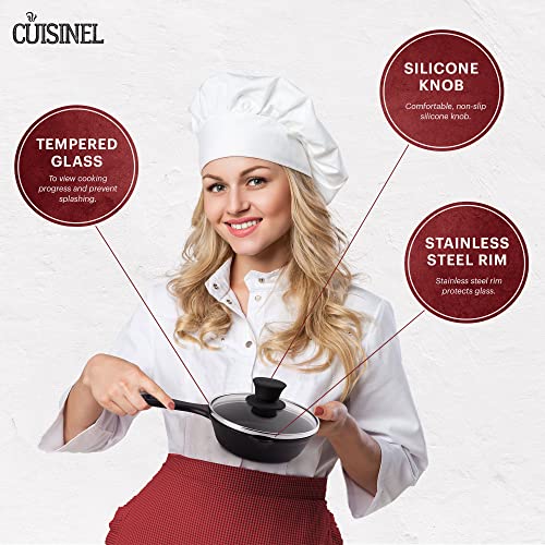 Cast Iron Skillet Glass Covers with Steam Vent Hole