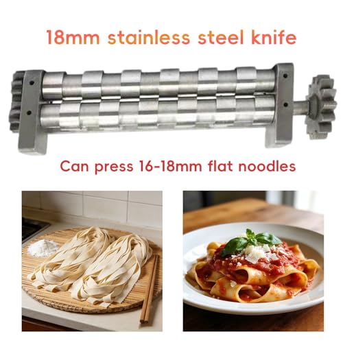 Electric Pasta Maker Machine with 18mm Flat Knife (18mm flat knife)