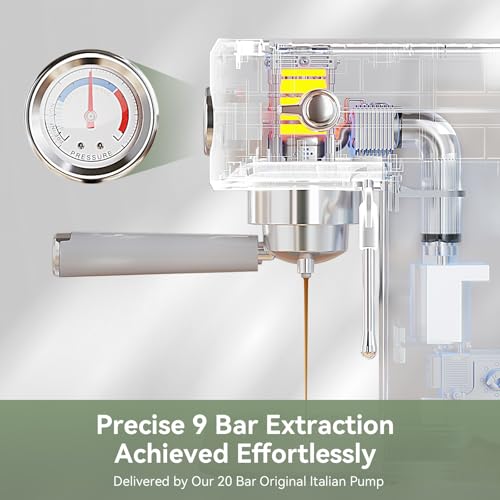 20 Bar Espresso Machine with Conical Burr Anti (Ivory White)