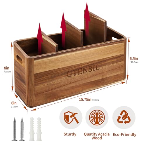 Kitchen Utensil Holder with 4 Compartments