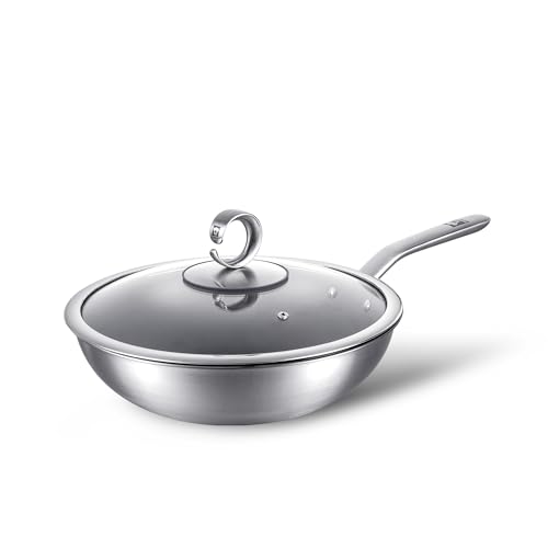 Titanium uncoated wok
