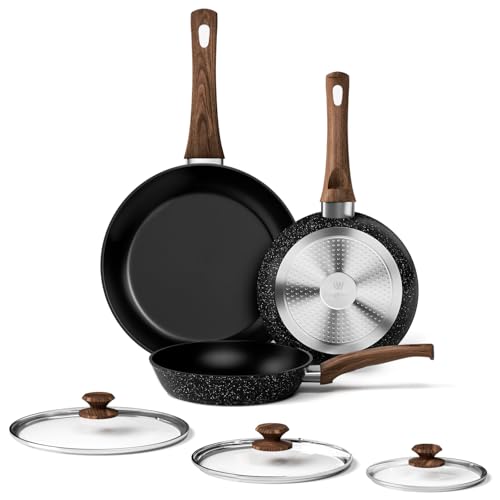 Nonstick Ceramic Frying Pans Skillets Set 8"+9.5"+11"
