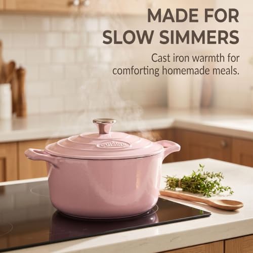 La Cuisine Enameled Cast Iron Dutch Oven (3.7 QT Round / Pink)