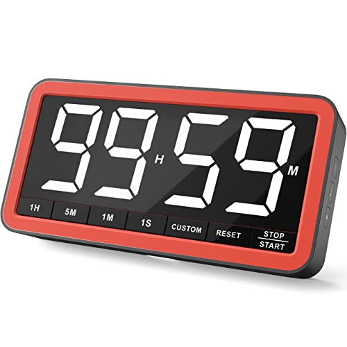 Large 7.8" Digital Timer (Black Red)