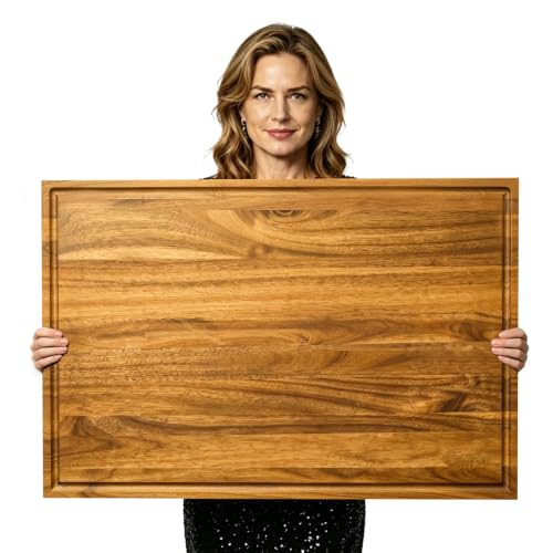 Extra Large Acacia Wood Cutting Board 30 x 20 in (30"L x 20"W)