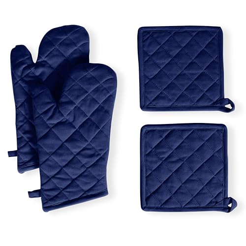 Pot Holders and Oven Mitts Sets for Kitchen Heat Resistant
