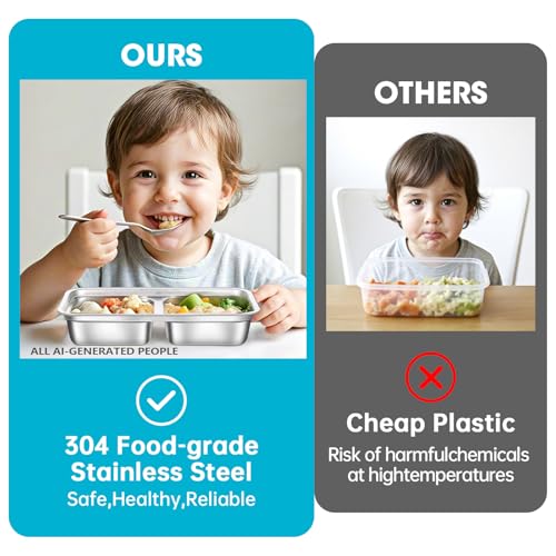 4 Pack Stainless Steel Snack Containers Reusable