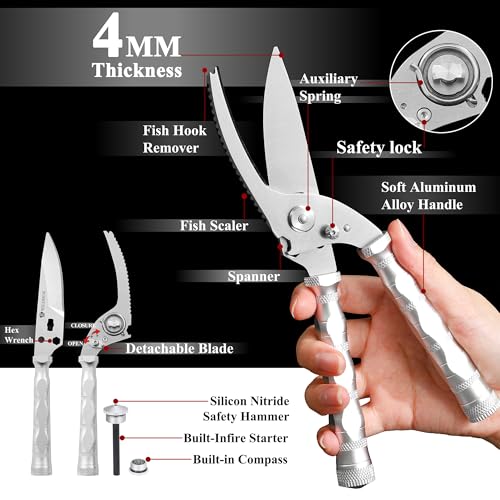 Multi function Stainless Steel Poultry Outdoor Shears