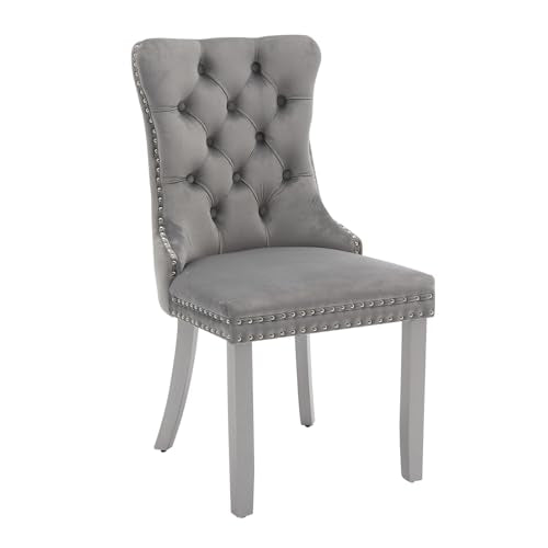 Velvet Upholstered Dining Chairs Set