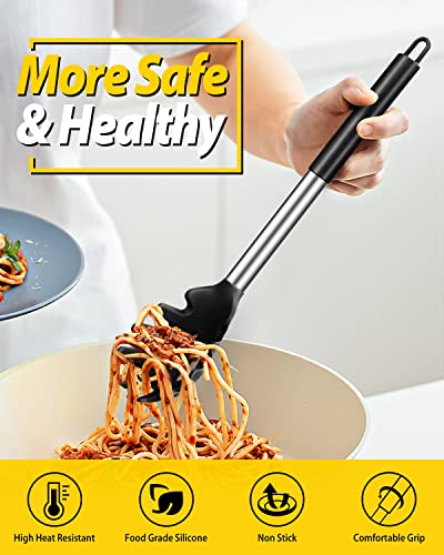 Silicone Soup Ladle and Pasta Spoon Set