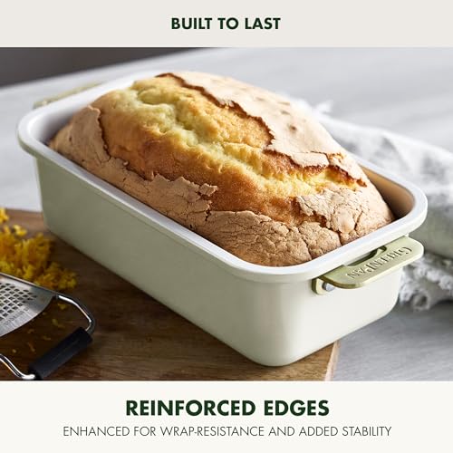 Bakeware Set 7 Piece Nonstick Ceramic Gold Handle Baking Sheets