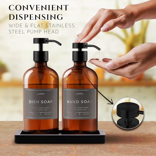 Lotion Hand & Dish Soap Dispenser for Kitchen & Bathroom